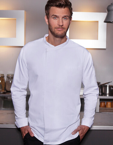 Karlowsky Chef`s Shirt Basic Long Sleeve, Black, 3XL bedrucken, Art.-Nr. 999671017