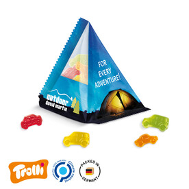 Fruchtgummi Tetraeder Folie transparent, Trolli Fruchtgummi Auto-Mischung bedrucken, Art.-Nr. 1027.00034 Fruchtgummi Tetraeder Folie transparent, Trolli Fruchtgummi Auto-Mischung bedrucken, Art.-Nr. 1027.00034