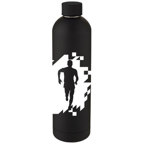 Spring 1 l Kupfer-Vakuum Isolierflasche, schwarz bedrucken, Art.-Nr. 10068590