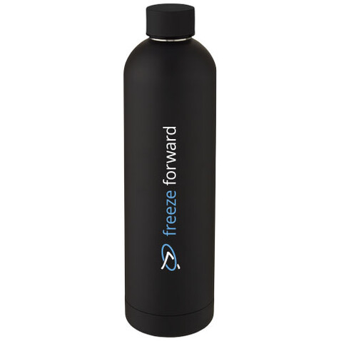 Spring 1 l Kupfer-Vakuum Isolierflasche, schwarz bedrucken, Art.-Nr. 10068590