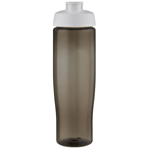 H2O Active® Eco Tempo 700 ml Sportflasche mit Klappdeckel, weiss, kohle bedrucken, Art.-Nr. 21044801