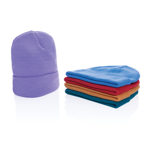 Impact Polylana® Beanie mit AWARE™ Tracer tranquil blue bedrucken, Art.-Nr. P453.485