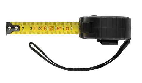 3m/16mm Maßband mit Stop-Taste aus RCS recycelt. Kunststoff schwarz bedrucken, Art.-Nr. P112.121