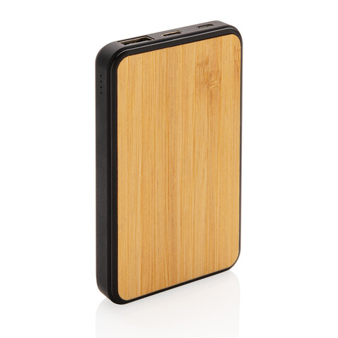 5.000mAh Powerbank aus RCS recyceltem Kunststoff braun bedrucken, Art.-Nr. P322.379