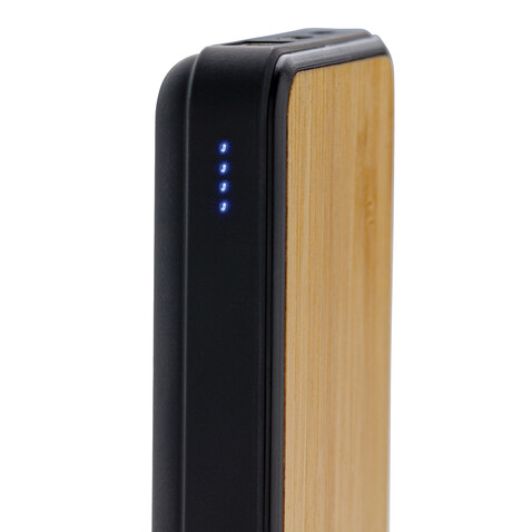 5.000mAh Powerbank aus RCS recyceltem Kunststoff braun bedrucken, Art.-Nr. P322.379