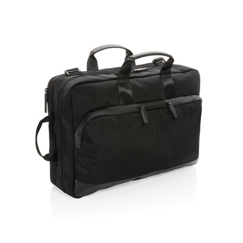 Swiss Peak AWARE™ Executive 2-in-1 Laptop-Rucksack schwarz bedrucken, Art.-Nr. P762.711
