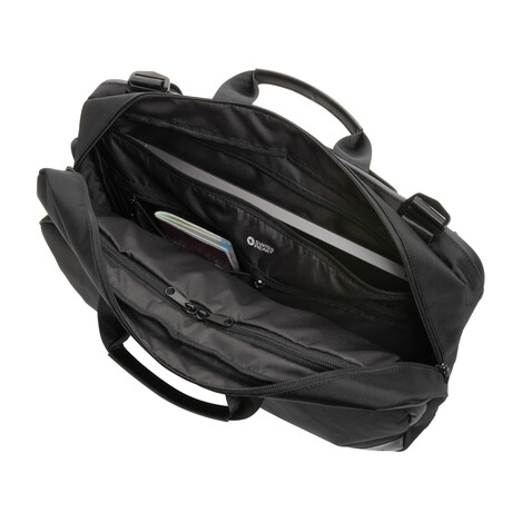 Swiss Peak AWARE™ Executive 2-in-1 Laptop-Rucksack schwarz bedrucken, Art.-Nr. P762.711