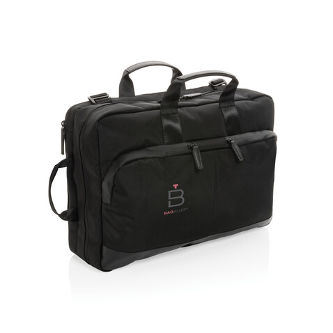 Swiss Peak AWARE™ Executive 2-in-1 Laptop-Rucksack schwarz bedrucken, Art.-Nr. P762.711