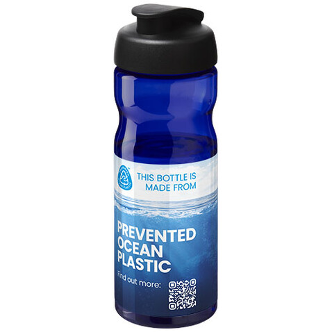 H2O Active® Eco Base 650 ml Sportflasche mit Klappdeckel, blau, schwarz bedrucken, Art.-Nr. 21009711 H2O Active® Eco Base 650 ml Sportflasche mit Klappdeckel, blau, schwarz bedrucken, Art.-Nr. 21009711