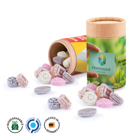 Papierdose Eco Midi, ungewickelte Bonbons, Kräutermischung, diverse Formen bedrucken, Art.-Nr. 1179.00005 Papierdose Eco Midi, ungewickelte Bonbons, Kräutermischung, diverse Formen bedrucken, Art.-Nr. 1179.00005