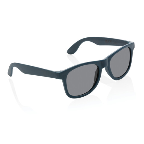 Sonnenbrille aus RCS recyceltem PP-Kunststoff navy blau bedrucken, Art.-Nr. P453.890