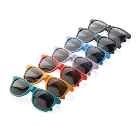 Sonnenbrille aus RCS recyceltem PP-Kunststoff lila bedrucken, Art.-Nr. P453.899