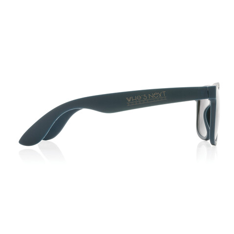 Sonnenbrille aus RCS recyceltem PP-Kunststoff navy blau bedrucken, Art.-Nr. P453.890