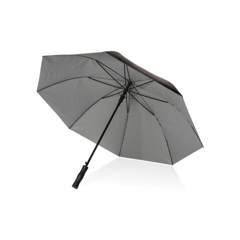 27&quot; Impact AWARE™ RPET 190T Pongee Bi-Color Auto-Open-Schirm silber bedrucken, Art.-Nr. P850.672