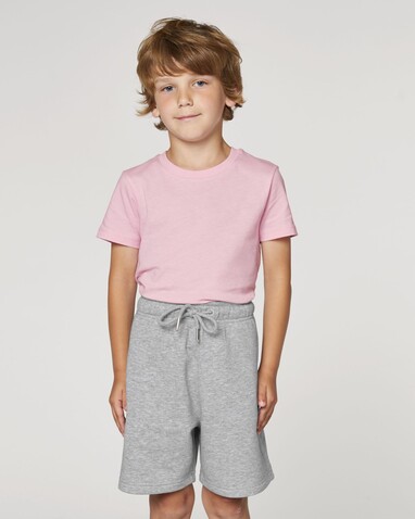 Mini Bolter - Die Kinder-Joggingshorts - Heather Grey - 12-13/152-158cm bedrucken, Art.-Nr. STBK102C25012