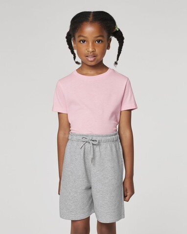 Mini Bolter - Die Kinder-Joggingshorts - Heather Grey - 12-13/152-158cm bedrucken, Art.-Nr. STBK102C25012