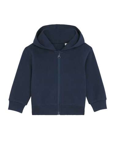 Baby Connector - Der Baby-Zip-Hoodie - French Navy - 12-18 m/80-86cm bedrucken, Art.-Nr. STSB105C727B3