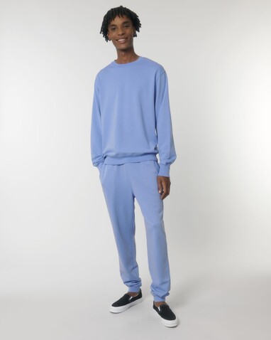 Matcher Vintage - Das Garment-Dyed Rundhals-Unisex-Sweatshirt aus French Terry - G. Dyed Swimmer Blue - XXS bedrucken, Art.-Nr. STSU085C1032S