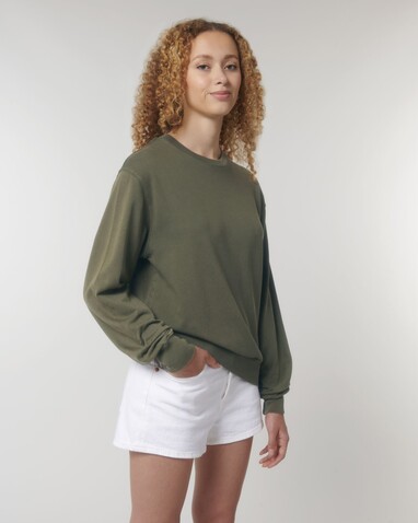 Matcher Vintage - Das Garment-Dyed Rundhals-Unisex-Sweatshirt aus French Terry - G. Dyed Khaki - XS bedrucken, Art.-Nr. STSU085C109XS Matcher Vintage - Das Garment-Dyed Rundhals-Unisex-Sweatshirt aus French Terry - G. Dyed Khaki - XS bedrucken, Art.-Nr. STSU085C109XS