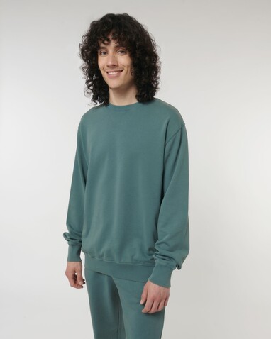 Matcher Vintage - Das Garment-Dyed Rundhals-Unisex-Sweatshirt aus French Terry - G. Dyed Hydro - XXL bedrucken, Art.-Nr. STSU085C1022X