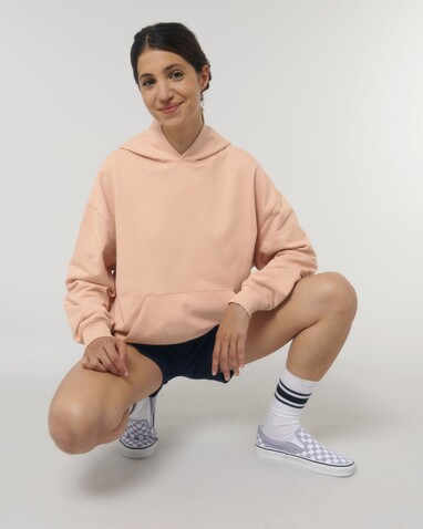 Cooper Dry - Der Boxy Unisex-Hoodie mit trockenem Griff - Fraiche Peche - L bedrucken, Art.-Nr. STSU797C1011L