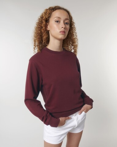 Matcher - Das Rundhals-Unisex-Sweatshirt aus French Terry - Burgundy - XS bedrucken, Art.-Nr. STSU799C244XS