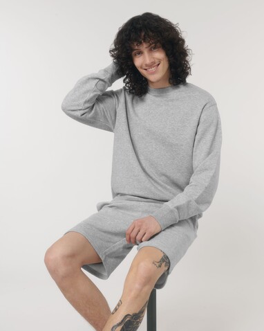 Matcher - Das Rundhals-Unisex-Sweatshirt aus French Terry - Heather Grey - XL bedrucken, Art.-Nr. STSU799C2501X