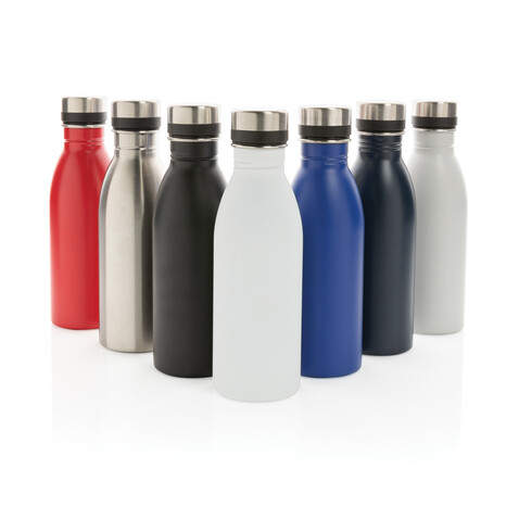 Deluxe Wasserflasche aus RCS recyceltem Stainless-Steel weiß bedrucken, Art.-Nr. P435.713