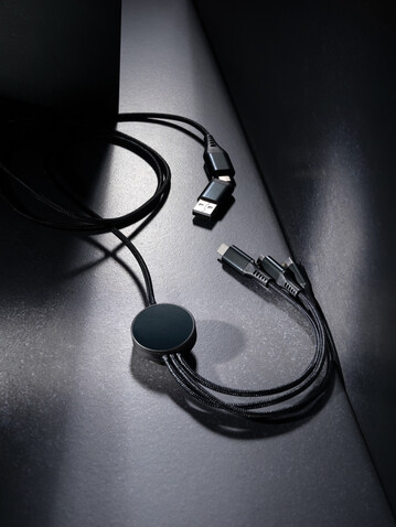 Terra 60W 120cm 6-in-1-Kabel aus RCS recyceltem Aluminium grau bedrucken, Art.-Nr. P302.682