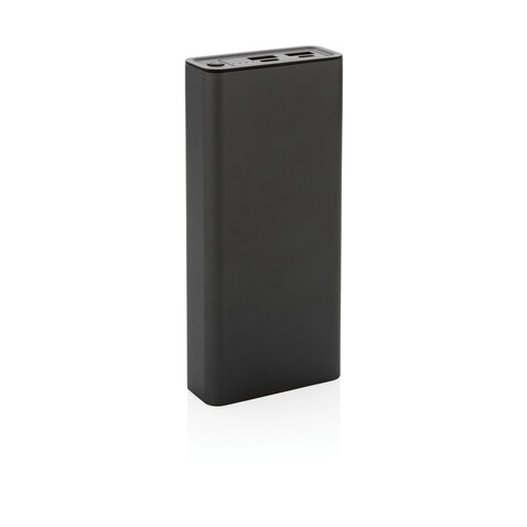 Terra 20.000mAh 20W Powerbank aus RCS recyceltem Aluminium grau bedrucken, Art.-Nr. P322.632