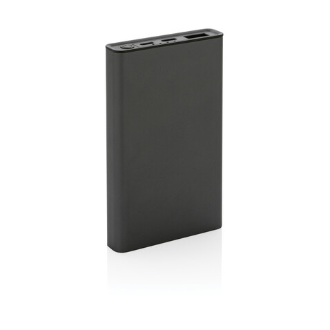 Terra 5.000 mAhPowerbank aus RCS recyceltem Aluminium grau bedrucken, Art.-Nr. P322.682