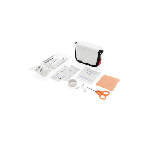 Erste Hilfe Set in Tasche weiß bedrucken, Art.-Nr. P265.313