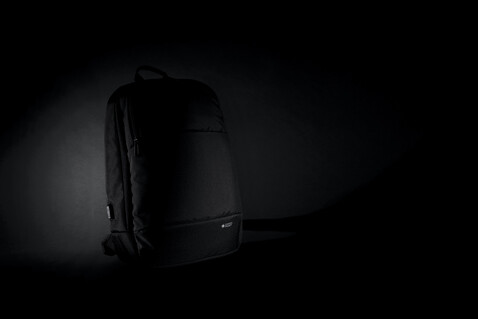 Swiss Peak AWARE™ moderner 15,6&quot; Laptop-Rucksack schwarz bedrucken, Art.-Nr. P763.101