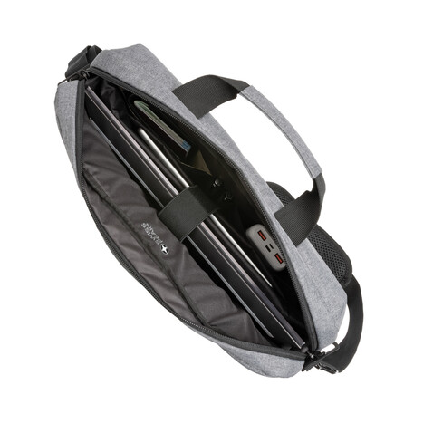 Swiss Peak AWARE™ RFID 15,6&quot; Laptoptasche grau bedrucken, Art.-Nr. P763.122