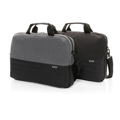 Swiss Peak AWARE™ RFID 15,6&quot; Laptoptasche grau bedrucken, Art.-Nr. P763.122