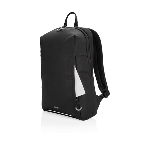 Swiss Peak AWARE™ RFID und USB A-Laptop-Rucksack schwarz bedrucken, Art.-Nr. P763.161