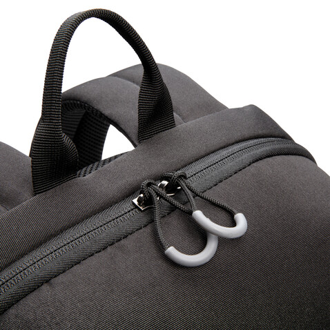 Swiss Peak AWARE™ RFID und USB A-Laptop-Rucksack schwarz bedrucken, Art.-Nr. P763.161