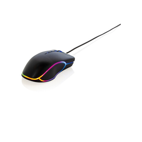 RGB Gaming Maus schwarz bedrucken, Art.-Nr. P300.161