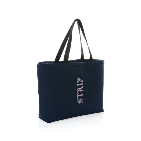 Impact Aware™ 285g/m² große, ungefärbte Rcanvas-Kühltasche navy blau bedrucken, Art.-Nr. P422.489