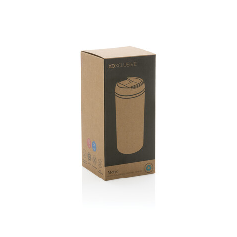 Metro Becher Becher aus RCS recyceltem Stainless-Steel blau bedrucken, Art.-Nr. P435.045