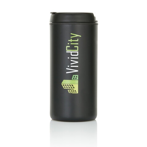 Metro Becher Becher aus RCS recyceltem Stainless-Steel schwarz bedrucken, Art.-Nr. P435.041