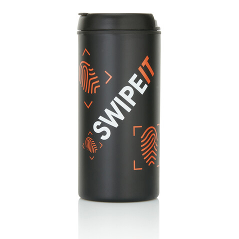 Metro Becher Becher aus RCS recyceltem Stainless-Steel schwarz bedrucken, Art.-Nr. P435.041