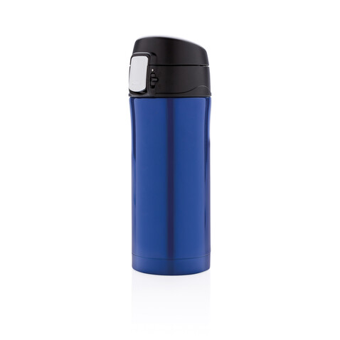 Easy-Lock Vakuum-Becher aus RCS recyceltem Stainless-Steel blau bedrucken, Art.-Nr. P435.065