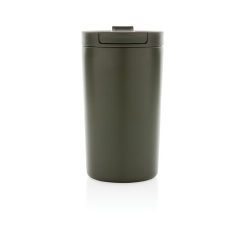 Doppelwandiger Vakuum-Becher aus RCS recyceltem SS grün bedrucken, Art.-Nr. P435.097