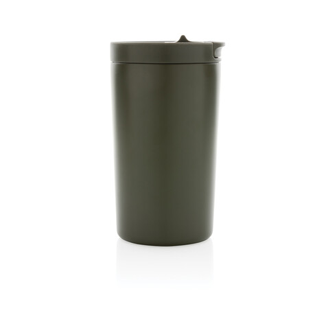 Doppelwandiger Vakuum-Becher aus RCS recyceltem SS grün bedrucken, Art.-Nr. P435.097