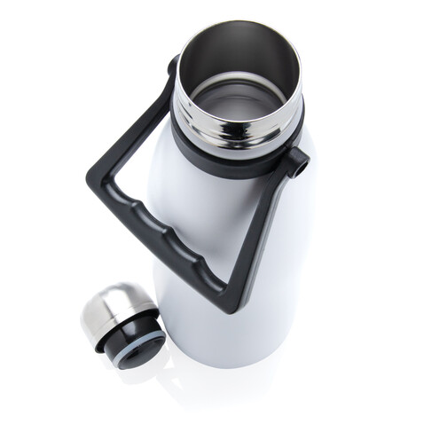 Große Vakuumflasche aus RCS recyceltem Stainless-Steel 1,5L weiß bedrucken, Art.-Nr. P435.513