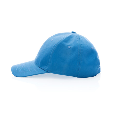 Impact 6 Panel Kappe aus 280gr rCotton mit AWARE™ Tracer tranquil blue bedrucken, Art.-Nr. P453.465