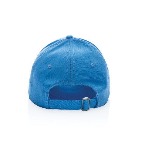 Impact 5 Panel Kappe aus 280gr rCotton mit AWARE™ Tracer tranquil blue bedrucken, Art.-Nr. P453.475