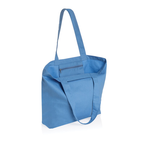Impact Aware™ 240g/m² rCanvas Shopper mit Tasche tranquil blue bedrucken, Art.-Nr. P762.975 Impact Aware™ 240g/m² rCanvas Shopper mit Tasche tranquil blue bedrucken, Art.-Nr. P762.975