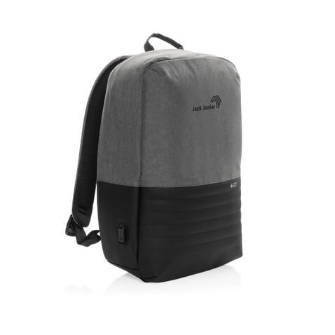 Swiss Peak AWARE™ Anti-Theft-RFID 15.6"-Laptop-Rucksack grau bedrucken, Art.-Nr. P763.132 Swiss Peak AWARE™ Anti-Theft-RFID 15.6"-Laptop-Rucksack grau bedrucken, Art.-Nr. P763.132